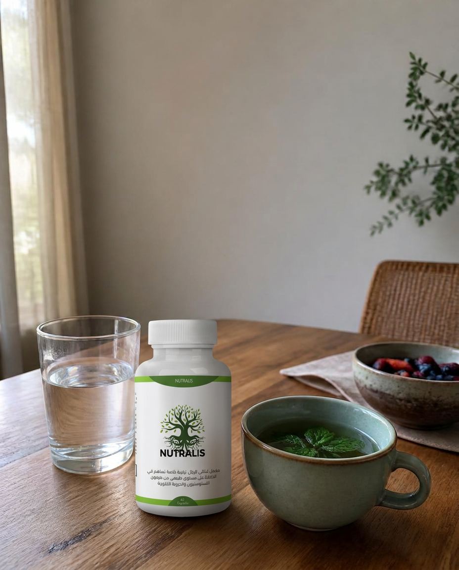 علبة NUTRALIS على طاولة منزلية